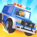 Dinosaur Police Car - for Kids 7