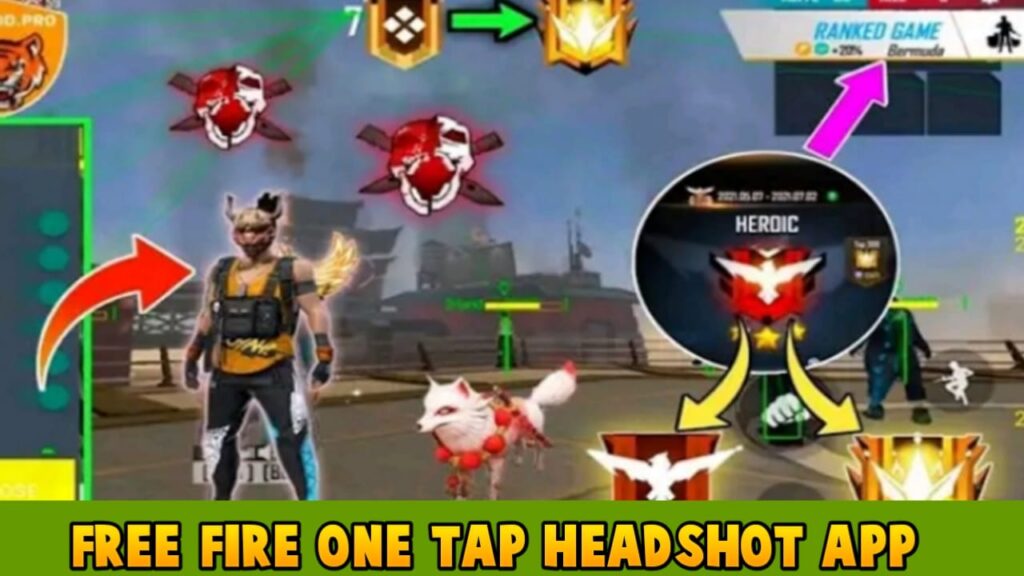 Features of Free Fire one tab headshot hack apk: